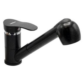 Смеситель с выдвигающейся лейкой D6001-21 черный