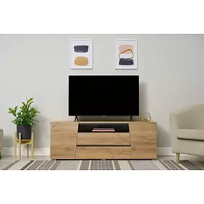 Соренто Тумба ТВ (Дуб крафт/Бетон темный)