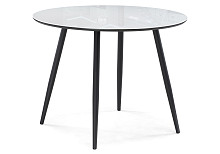 

Стол Абилин 100(140)х76 ультра белое стекло/черный/черный матовый, Ультра белое стекло;черный матовый