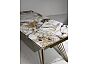 Стол ACERRA NEW 160 GLOSS GRAND JADE SOLID CERAMIC/ каркас цвета шампань, ®DISAUR
