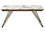 Стол ACERRA NEW 160 GLOSS GRAND JADE SOLID CERAMIC/ каркас цвета шампань, ®DISAUR