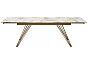 Стол ACERRA NEW 160 GLOSS GRAND JADE SOLID CERAMIC/ каркас цвета шампань, ®DISAUR