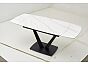 Стол ALATRI 120 MATT WHITE MARBLE SOLID CERAMIC / BLACK