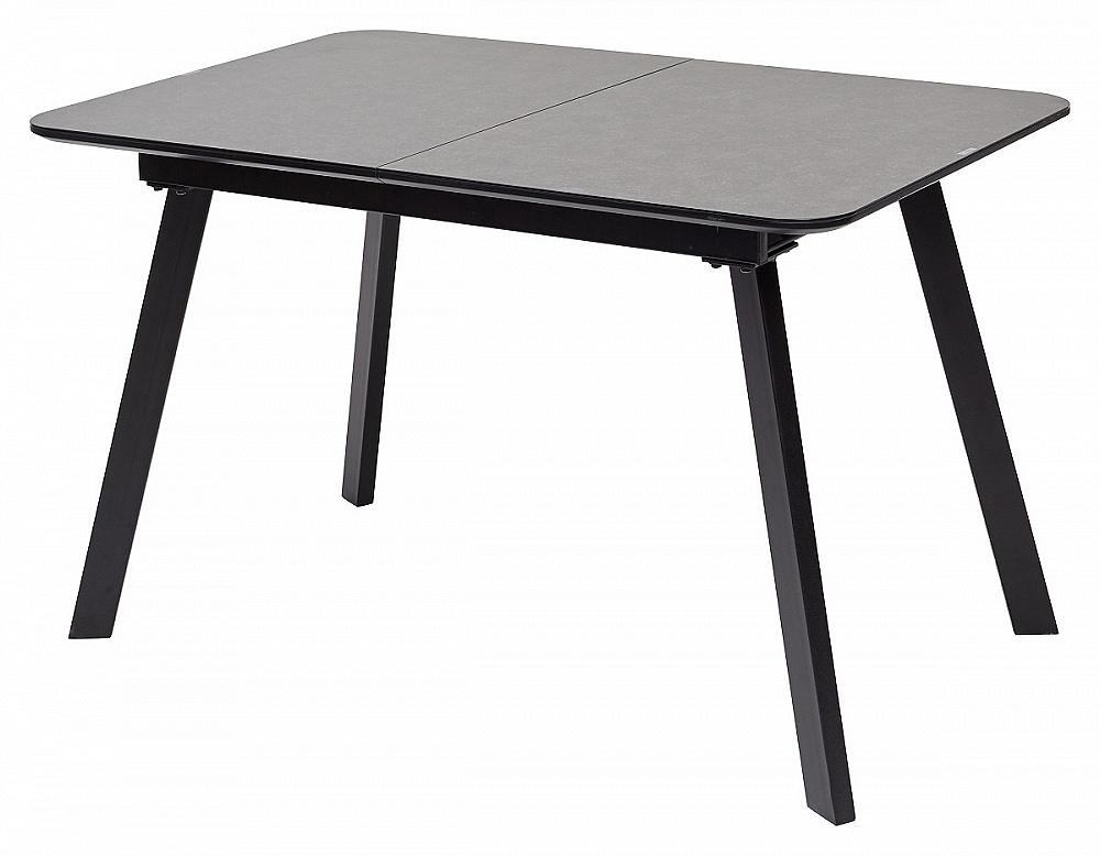 

Стол ARUBA 120 DARK GREY/ BLACK глазурованное стекло