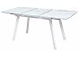 Стол ARUBA 120 GREY-WHITE/ WHITE глазурованное стекло