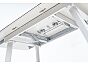 Стол ARUBA 120 GREY-WHITE/ WHITE глазурованное стекло