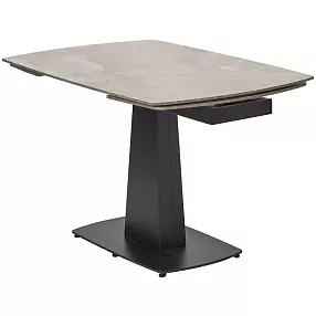 Стол BALDE 140 GLOSS AMBER JADE SOLID CERAMIC / BLACK, ®DISAUR