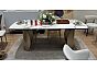 Стол BRONTE 200 раскладной KL-188 Контрастный мрамор матовый, итальянская керамика/ Шампань, ®DISAUR