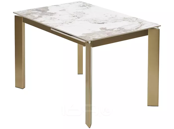 Стол CORNER 120 GLOSS LUXURY PANDORA SOLID CERAMIC / шампань, ®DISAUR