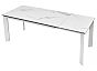 Стол CREMONA 140 HIGH GLOSS STATUARIO Белый мрамор глянцевый, керамика/ белый каркас, ®DISAUR