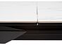 Стол CREMONA 140 HIGH GLOSS STATUARIO Белый мрамор глянцевый, керамика/ черный