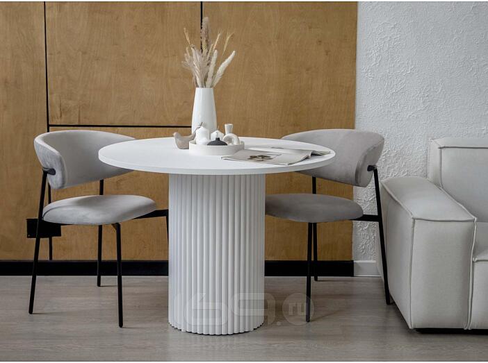 Стол деревянный Барел 110 белый / белый