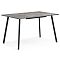 Стол деревянный Кортни 117 (157) x 77 бетон светлый / черный матовый