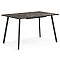 Стол деревянный Кортни 117 (157) x 77 бетон темный / черный матовый