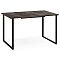 Стол деревянный Лиман 117 (157) x 77 бетон темный / черный матовый