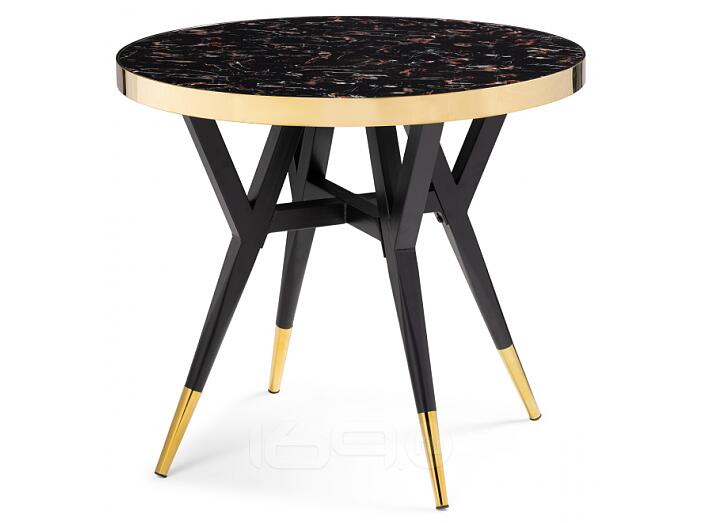 Стол деревянный Selina 80х72 black / gold