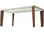 Стол ESMIR 160 MATTE ARABESCATO SOLID CERAMIC/ орех, ®DISAUR
