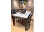 Стол ESMIR 180 MATTE ARABESCATO SOLID CERAMIC/ орех, ®DISAUR