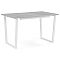 Стол Лота Лофт 120(160)х75х75 бетон/белый матовый