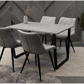 Стол Лота Лофт 120х74х75 бетон/черный матовый