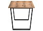 Стол Лота Лофт 140х75х80 дуб делано темный/черный матовый