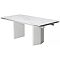Стол МОЦАРТ 200 Белый мрамор, стекло / Белый М-City