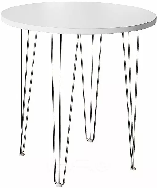 Стол обеденный круглый TLC-1.2 White In 2S/C Хром 732*750*750