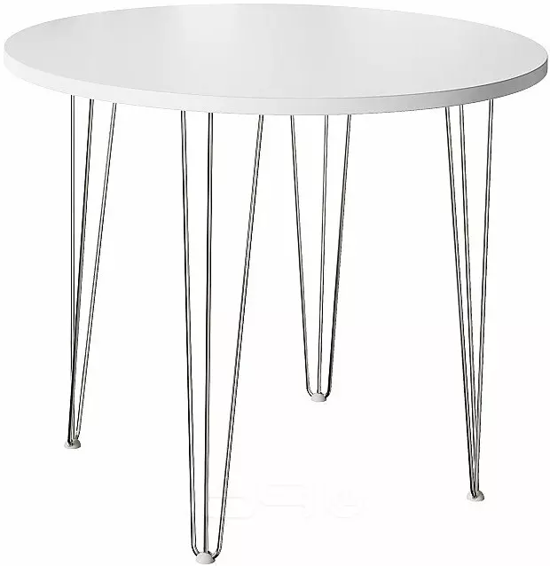Стол обеденный круглый TLC-1.2 White In 2S/C Хром 732*900*900