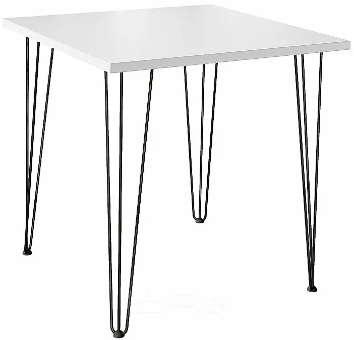 Стол обеденный квадратный TLC-1.2 White In 2S/B Черный 732*750*750