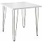 Стол обеденный квадратный TLC-1.2 White In 2S/C Хром 732*750*750