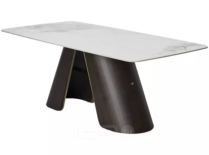 Стол SELTA 200  Белый мрамор CA071, керамика / Дуб/Золотой, ®DISAUR