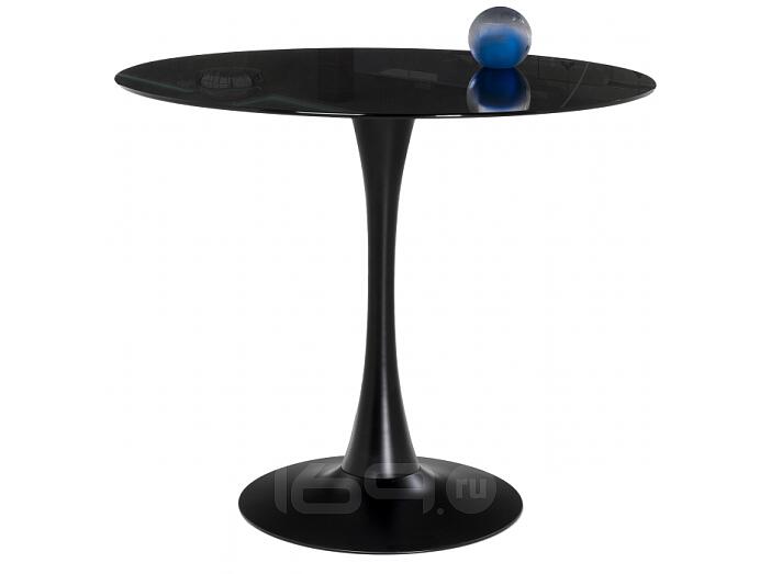 Стол стеклянный Tulip 90 black glass