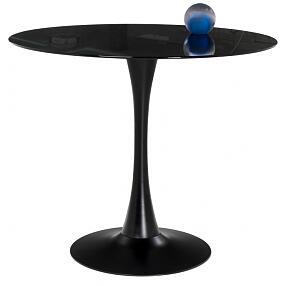 Стол стеклянный Tulip 90 black glass