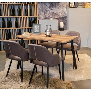 Стол Тринити Лофт 120х60х75 дуб вотан/матовый черный