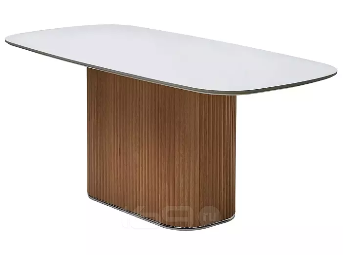 Стол TAMPA 180 цвет БЕЛЫЙ, керамика / Каркас OAK, ®DISAUR