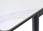 Стол ТЕТ-А-ТЕТ 120 Белый мрамор, керамика / Черный каркас М-City