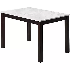Стол TME-6931 MBH SWEDEN белый мрамор / BB темный орех  M-City