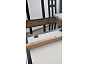 Стол TME-6931 MBH SWEDEN белый мрамор / BB темный орех M-City
