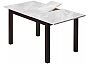 Стол TME-6931 MBH SWEDEN белый мрамор / BB темный орех M-City