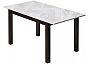 Стол TME-6931 MBH SWEDEN белый мрамор / BB темный орех M-City
