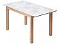 Стол TME-6931 MBH SWEDEN белый мрамор / MILKY WHITE M-City