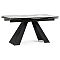 Стол Торвальд белый мрамор/черный