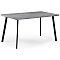 Стол Тринити Лофт 140х80х75 бетон/матовый черный