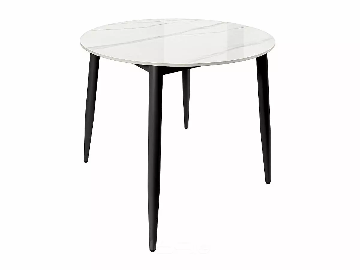 Стол Uni-Form-R.2B SBlack/White Gloss Marble 727*800*800