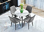 Стол Uni-Form-R.2B SBlack/White Gloss Marble 727*800*800