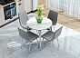 Стол Uni-Form-R.2B SGrey/White Gloss Marble 727*800*800