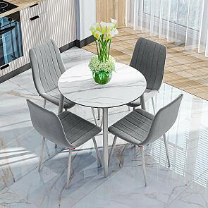 Стол Uni-Form-R.2B SGrey/White Matt Marble 727*800*800