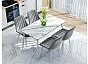 Стол Uni-Form-S2.2B SGrey/White Gloss Marble 727*1300*700