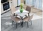 Стол Uni-Form-S.2B SBlack/White Matt Marble 727*800*800