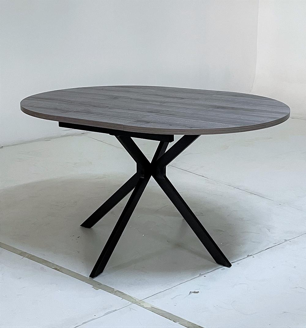 

Стол ВЕГА D100 раскладной Дуб Шерман серый/ черный каркас